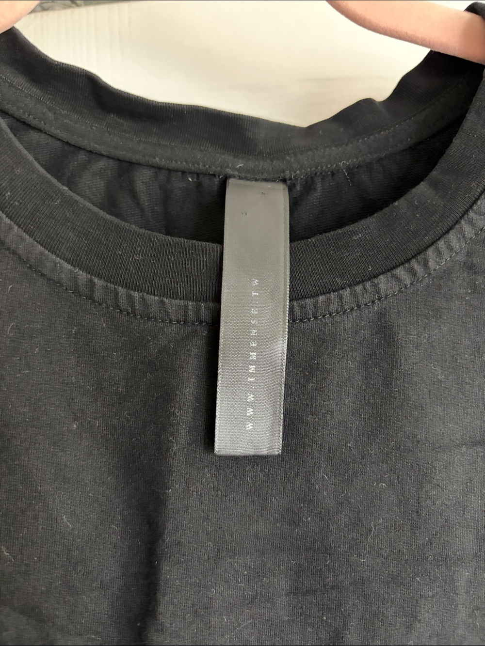 IMMENSE.TW Black T Shirt High End Avant Garde Fashion Raw Sleeve & Hem Cotton - Picture 4 of 11